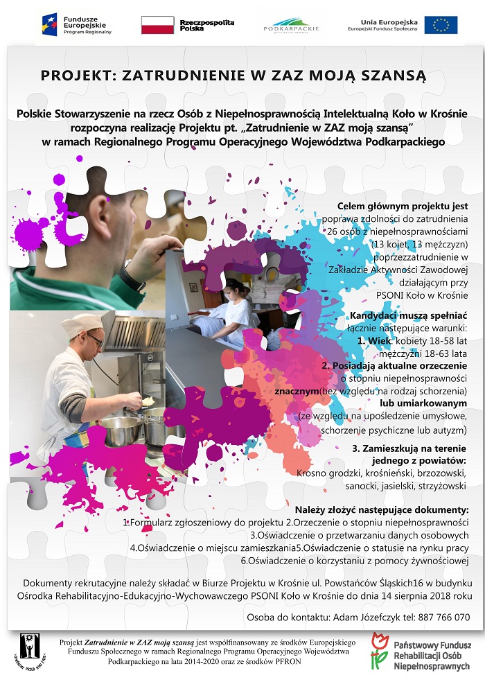 Projekt zatrudnienie w&nbsp;ZAZ moją szansą